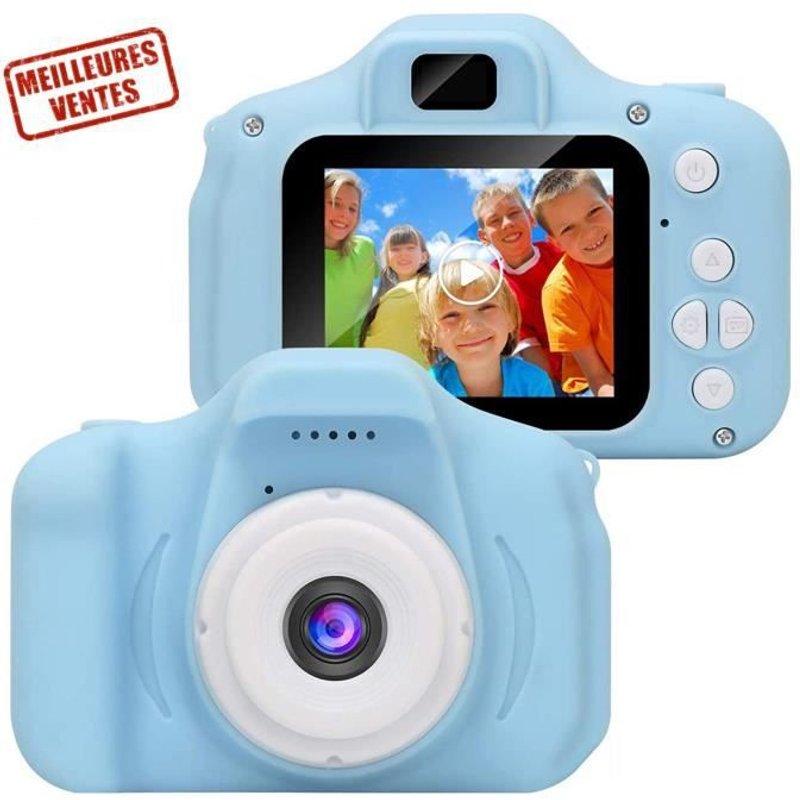 CONFO Appareil photo numérique Enfant, rechargeable 8MP caméra-Vidéo Record+Carte TF 16 Go Cadeaux Anniversaire Noël [Bleu] MC9553